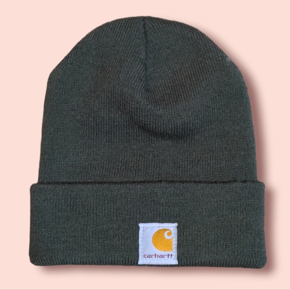 Carhartt Other - Carhartt Winter Beanie Knit Casual Hat EUC Olive Green